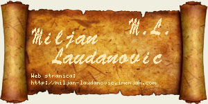 Miljan Laudanović vizit kartica